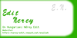 edit nerey business card